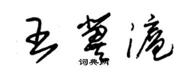 朱錫榮王冀滬草書個性簽名怎么寫