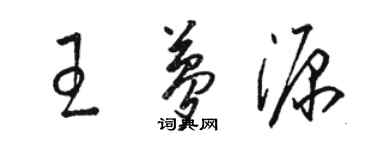 駱恆光王夢源草書個性簽名怎么寫