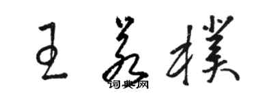 駱恆光王若朴草書個性簽名怎么寫