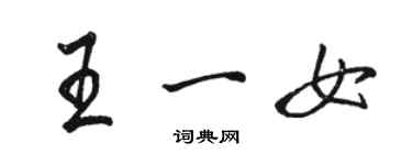 駱恆光王一女行書個性簽名怎么寫