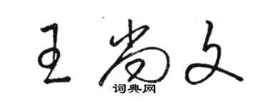 駱恆光王尚文草書個性簽名怎么寫