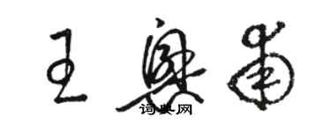 駱恆光王興甫草書個性簽名怎么寫