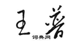 駱恆光王普草書個性簽名怎么寫