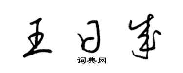 梁錦英王日成草書個性簽名怎么寫