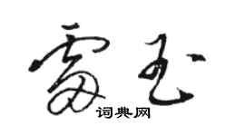 駱恆光雷玉草書個性簽名怎么寫