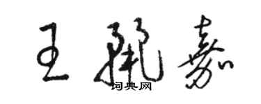 駱恆光王麗嘉草書個性簽名怎么寫