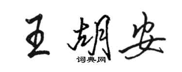 駱恆光王胡安行書個性簽名怎么寫
