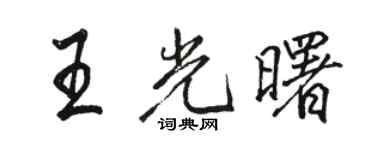 駱恆光王光曙行書個性簽名怎么寫