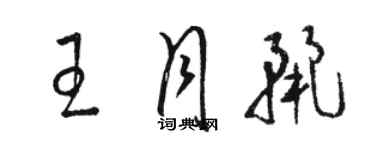 駱恆光王月麗草書個性簽名怎么寫