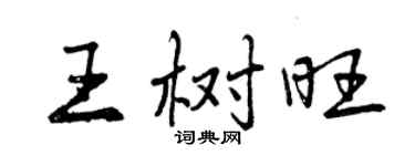 曾慶福王樹旺行書個性簽名怎么寫