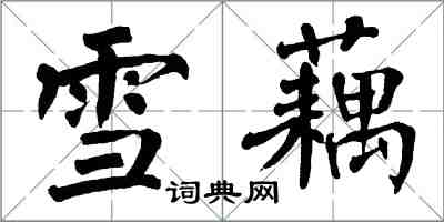 翁闓運雪藕楷書怎么寫