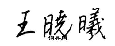 王正良王曉曦行書個性簽名怎么寫