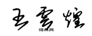 朱錫榮王雲煌草書個性簽名怎么寫