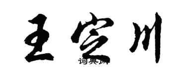 胡問遂王定川行書個性簽名怎么寫