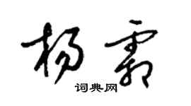 梁錦英楊霜草書個性簽名怎么寫