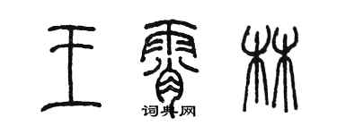 陳墨王霄林篆書個性簽名怎么寫