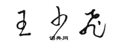 駱恆光王少飛草書個性簽名怎么寫