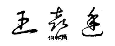 曾慶福王喜廷草書個性簽名怎么寫