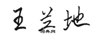 駱恆光王蘭地行書個性簽名怎么寫