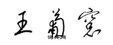 梁錦英王葡窗草書個性簽名怎么寫