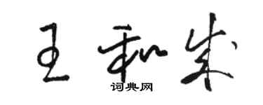 駱恆光王和成草書個性簽名怎么寫