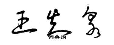 曾慶福王知泉草書個性簽名怎么寫