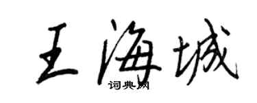 王正良王海城行書個性簽名怎么寫