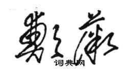 駱恆光鄭薇草書個性簽名怎么寫