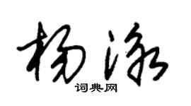 朱錫榮楊泳草書個性簽名怎么寫