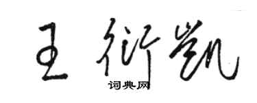 駱恆光王衍凱草書個性簽名怎么寫