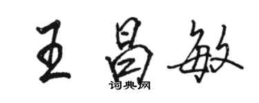 駱恆光王昌敏行書個性簽名怎么寫