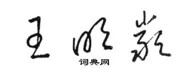 駱恆光王明嚴草書個性簽名怎么寫