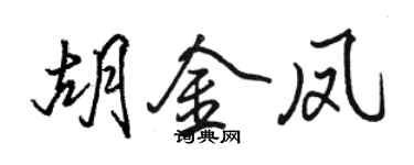 駱恆光胡金鳳行書個性簽名怎么寫