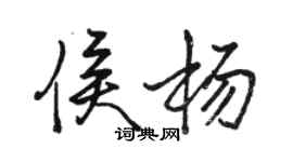 駱恆光侯楊行書個性簽名怎么寫