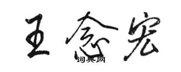 駱恆光王念宏行書個性簽名怎么寫