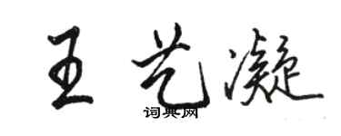 駱恆光王藝凝行書個性簽名怎么寫