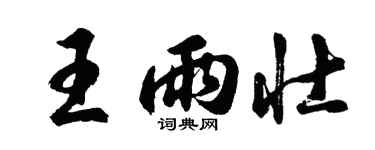 胡問遂王雨壯行書個性簽名怎么寫