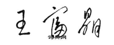 駱恆光王富晶草書個性簽名怎么寫