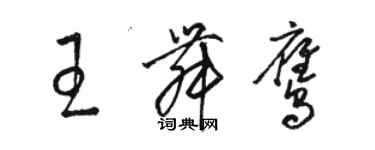 駱恆光王舞鷹草書個性簽名怎么寫