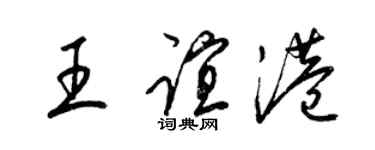 梁錦英王誼港草書個性簽名怎么寫