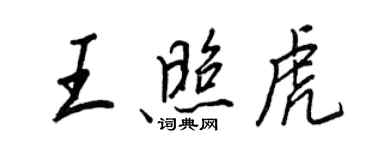 王正良王照虎行書個性簽名怎么寫