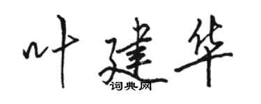 駱恆光葉建華行書個性簽名怎么寫