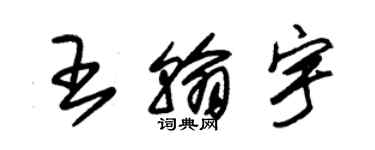 朱錫榮王翰宇草書個性簽名怎么寫
