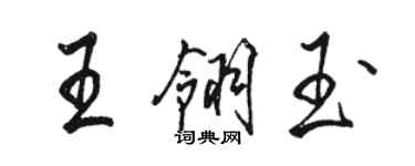 駱恆光王翎玉行書個性簽名怎么寫