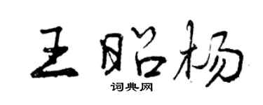 曾慶福王昭楊行書個性簽名怎么寫