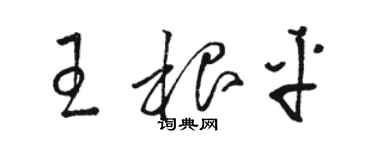 駱恆光王根平草書個性簽名怎么寫