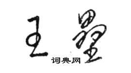 駱恆光王壘草書個性簽名怎么寫