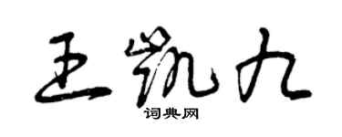曾慶福王凱九草書個性簽名怎么寫