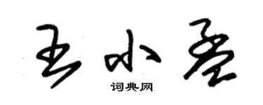 朱錫榮王小孟草書個性簽名怎么寫