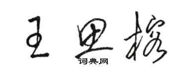 駱恆光王思榕草書個性簽名怎么寫